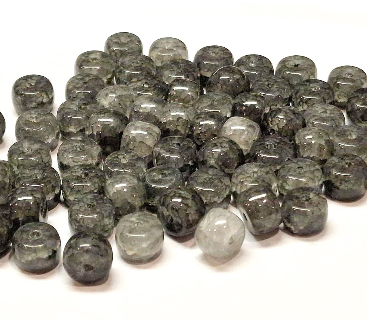 Perlin Draak Agaat edelsteen kralen, 8 mm, natuurlijke halfedelsteen, met gat om te rijgen, voor het maken van sieraden, wit