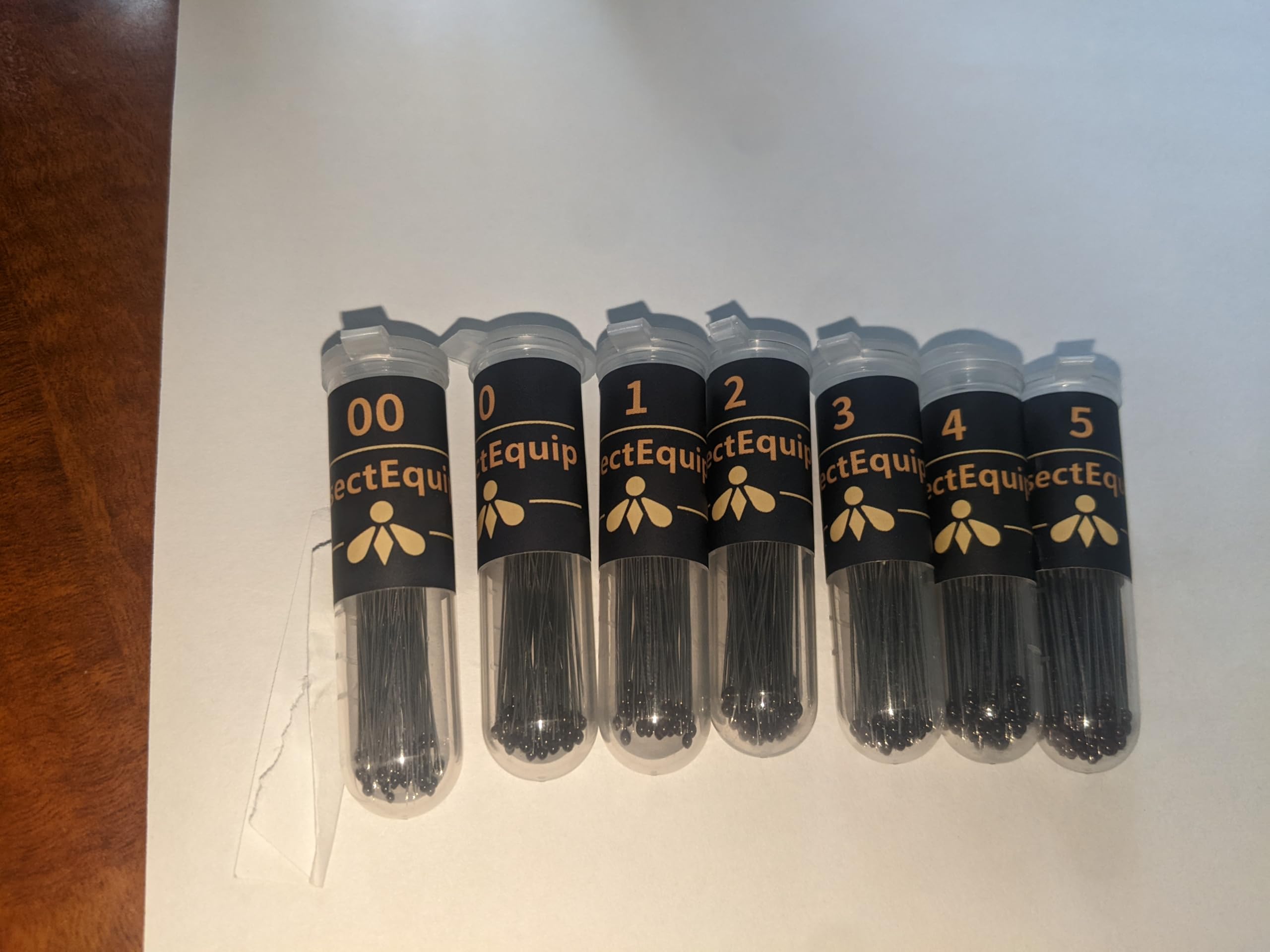 Professional Entomology Insect Mounting Pins, Sizes #00, #0, #1, #2, #3, #4, #5, Black, for Butterfly and Specimen Collections (#00, #0, #1, #2, #3, #4, #5)