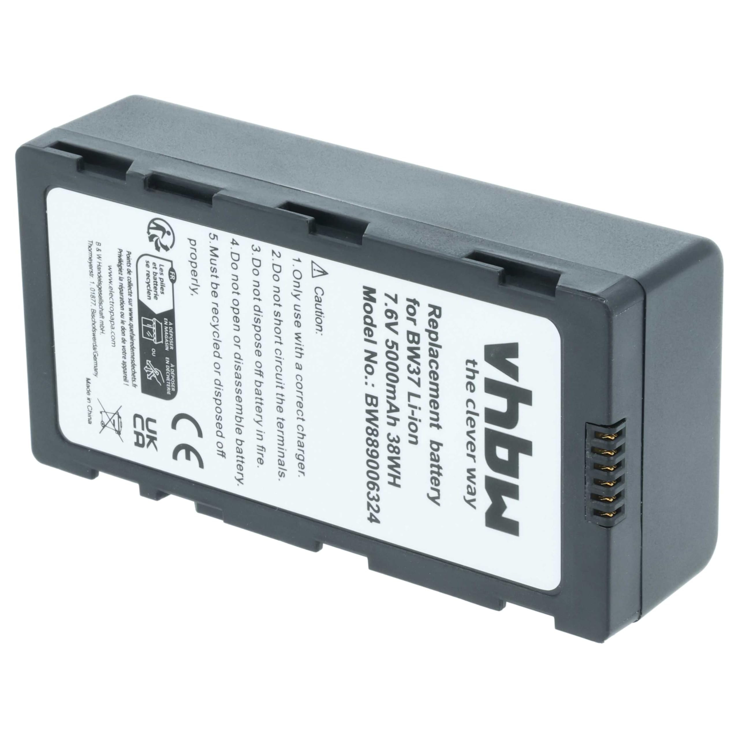 vhbw 2X Akku Ersatz für DJI WB37 | für Drohne Controller (5000 mAh, 7,4 V, Li-Polymer)