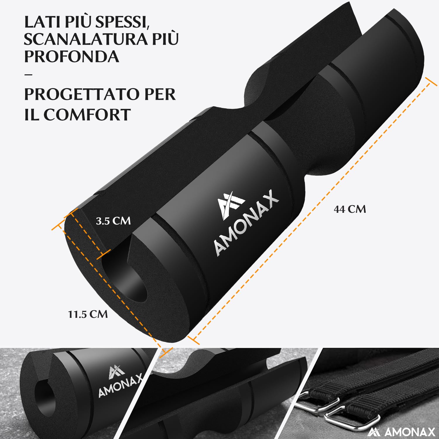 Cuscino Protettivo Per Bilanciere Diamond Fitness In PU - 36x7 Cm