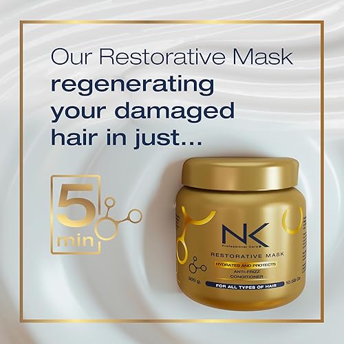 Miniatura 4 de – Mascarilla Restauradora – Hidratación y Protección – Anti-Frizz y Acondicionador con Niacinamida, Pantenol, Vitamina C y Biotina. (10.58 oz)