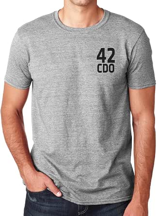 OFFICIAL 45 Commando Royal Marines Embroidered 100% Cotton T-Shirt