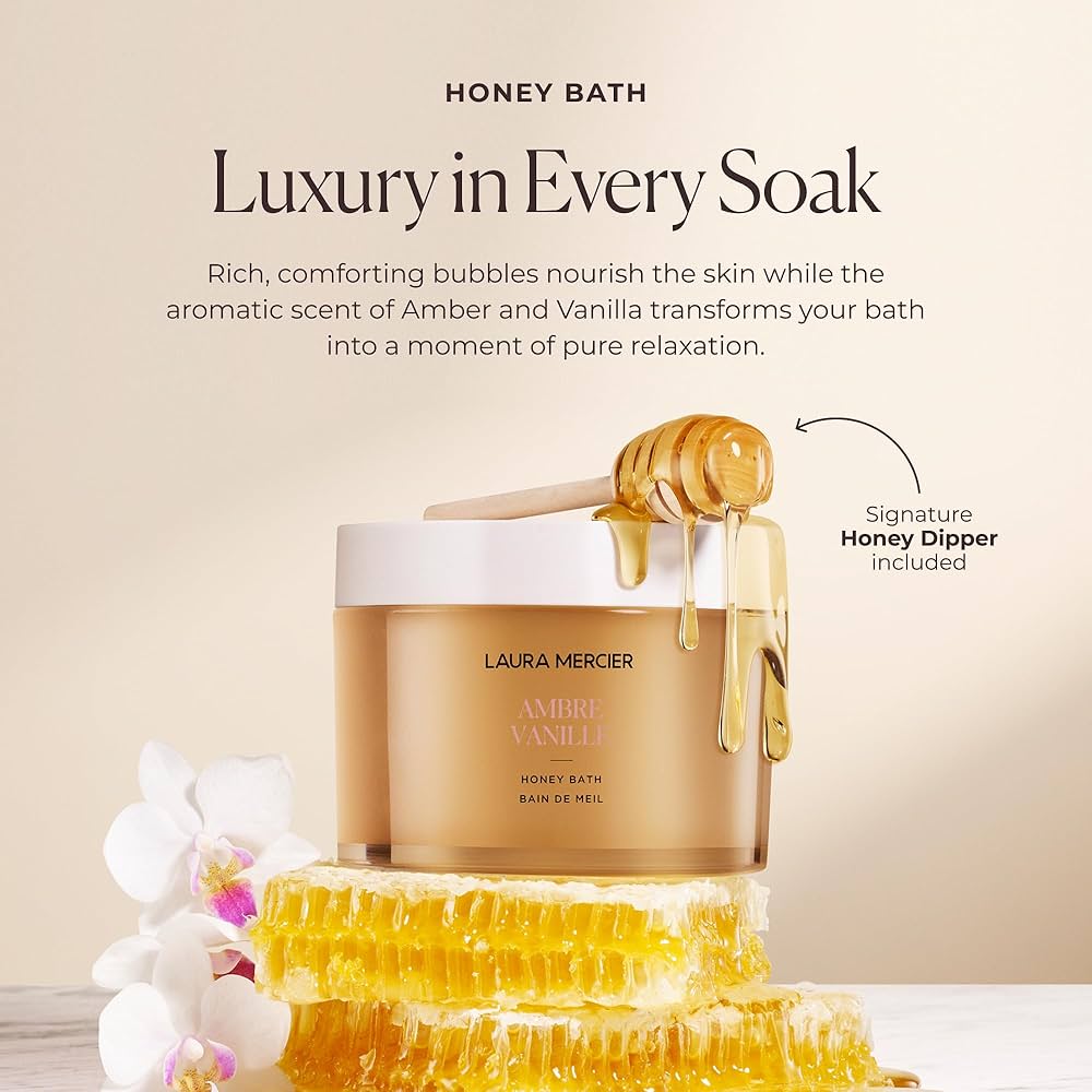 Amazon.com: Laura Mercier Honey Bath, Foaming Bubble Bath, Long