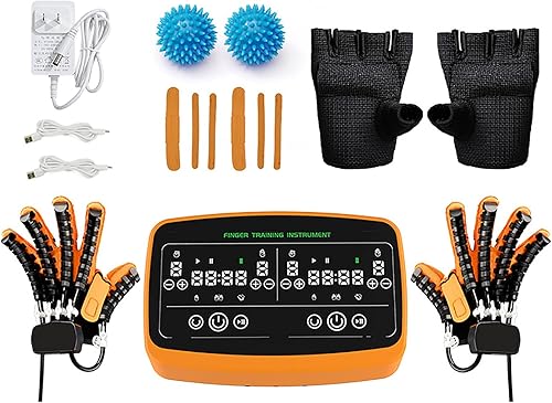 Guantes de robot de rehabilitación para ambas manos, equipo de entrenamiento de dedos para personas mayores, dispositivo de fortalecimiento de