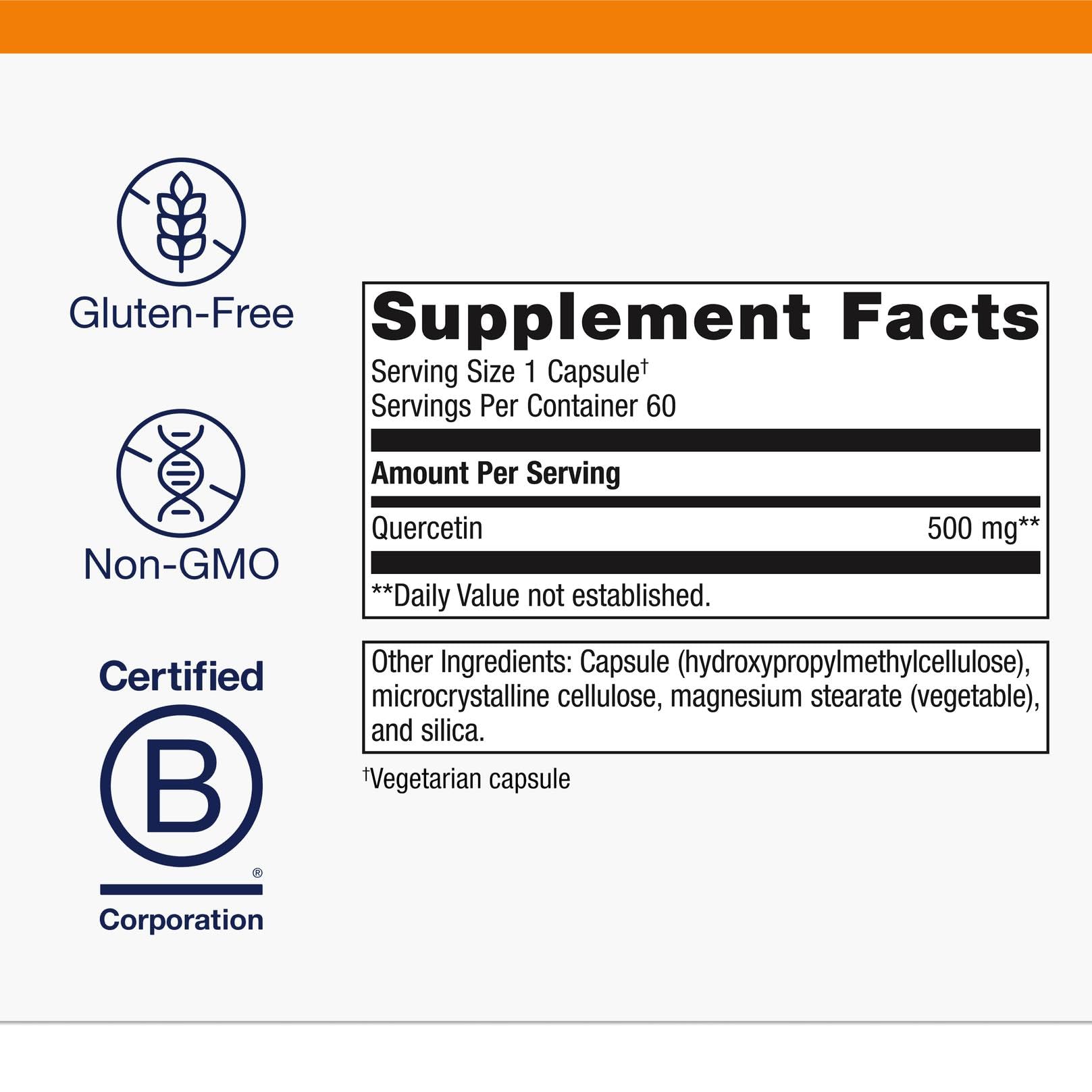 Metagenics Quercetin 500 mg, Immune & Respiratory Support, 60 Capsules — Amazon image 4