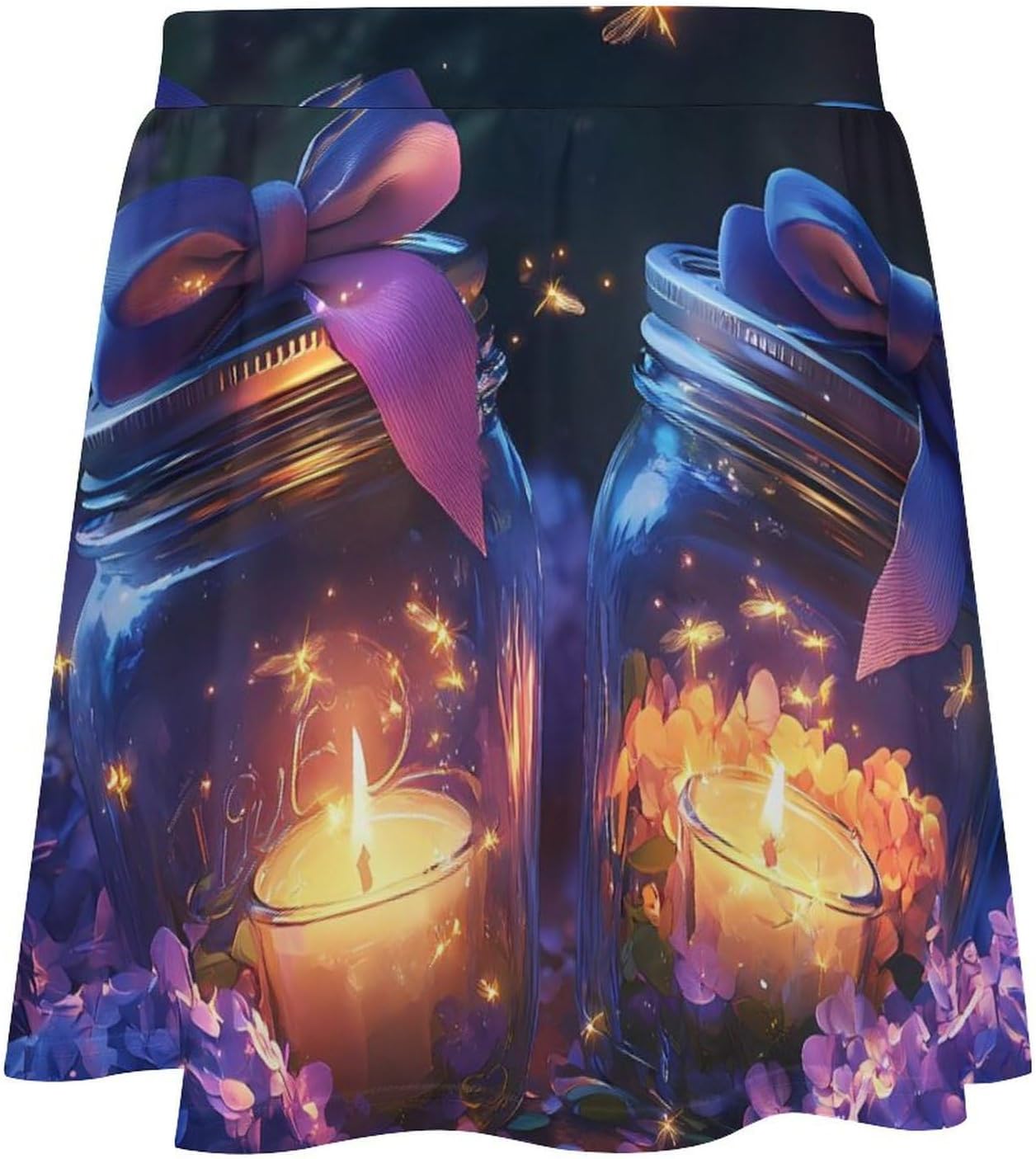 Fireflies Jar Women Tennis Skirt Print Golf Skirts Mini Casual Workout Skorts
