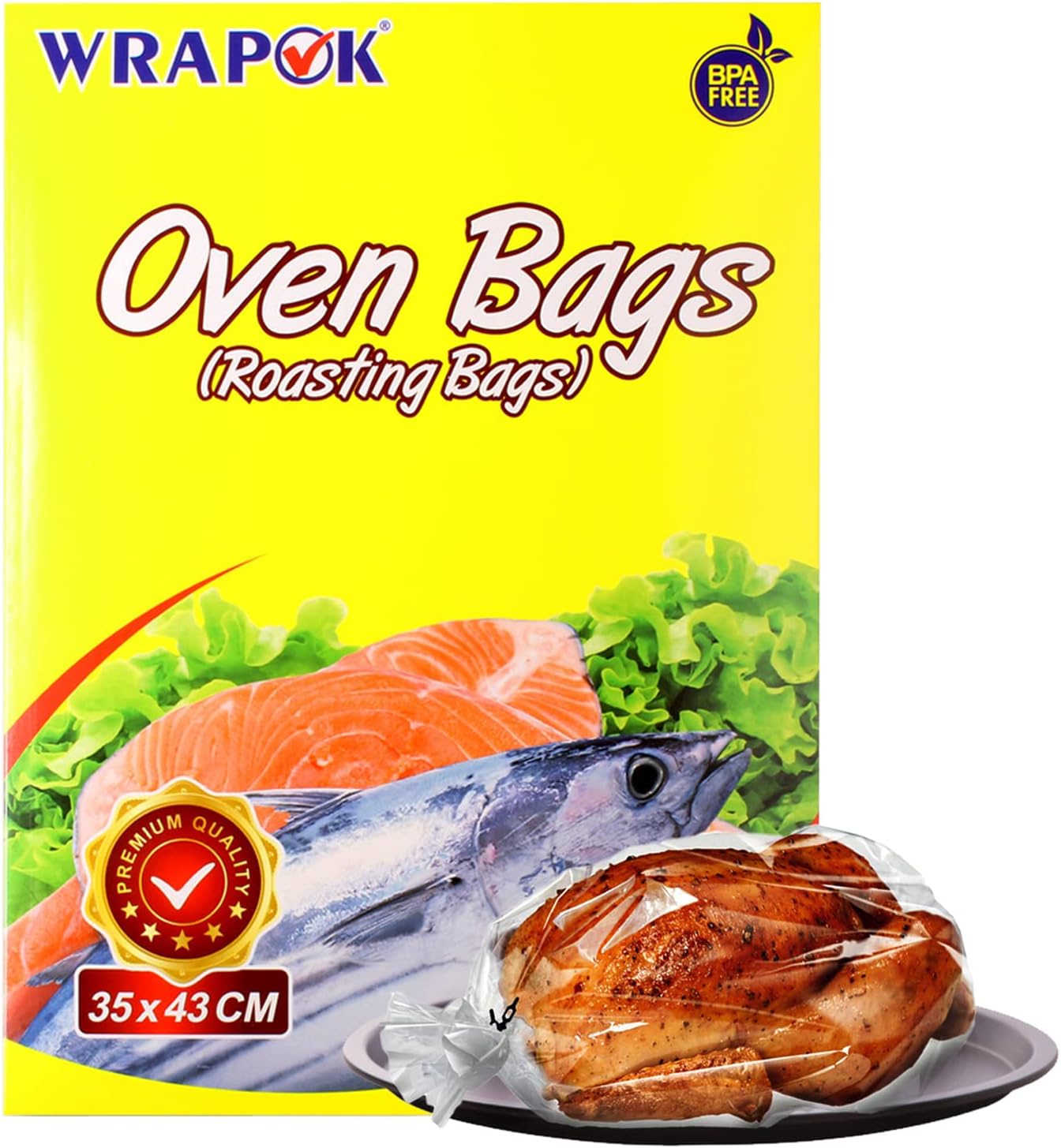 WRAPOK Oven Cooking Bags Medium Size Roasting Baking Bag