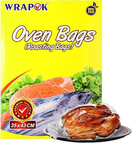 Bolsas de cocina para horno, de tamaño mediano, para carnes, costillas de jamón, aves de corral, mariscos en Acción de Gracias, 14 x 17 pulgadas, 5