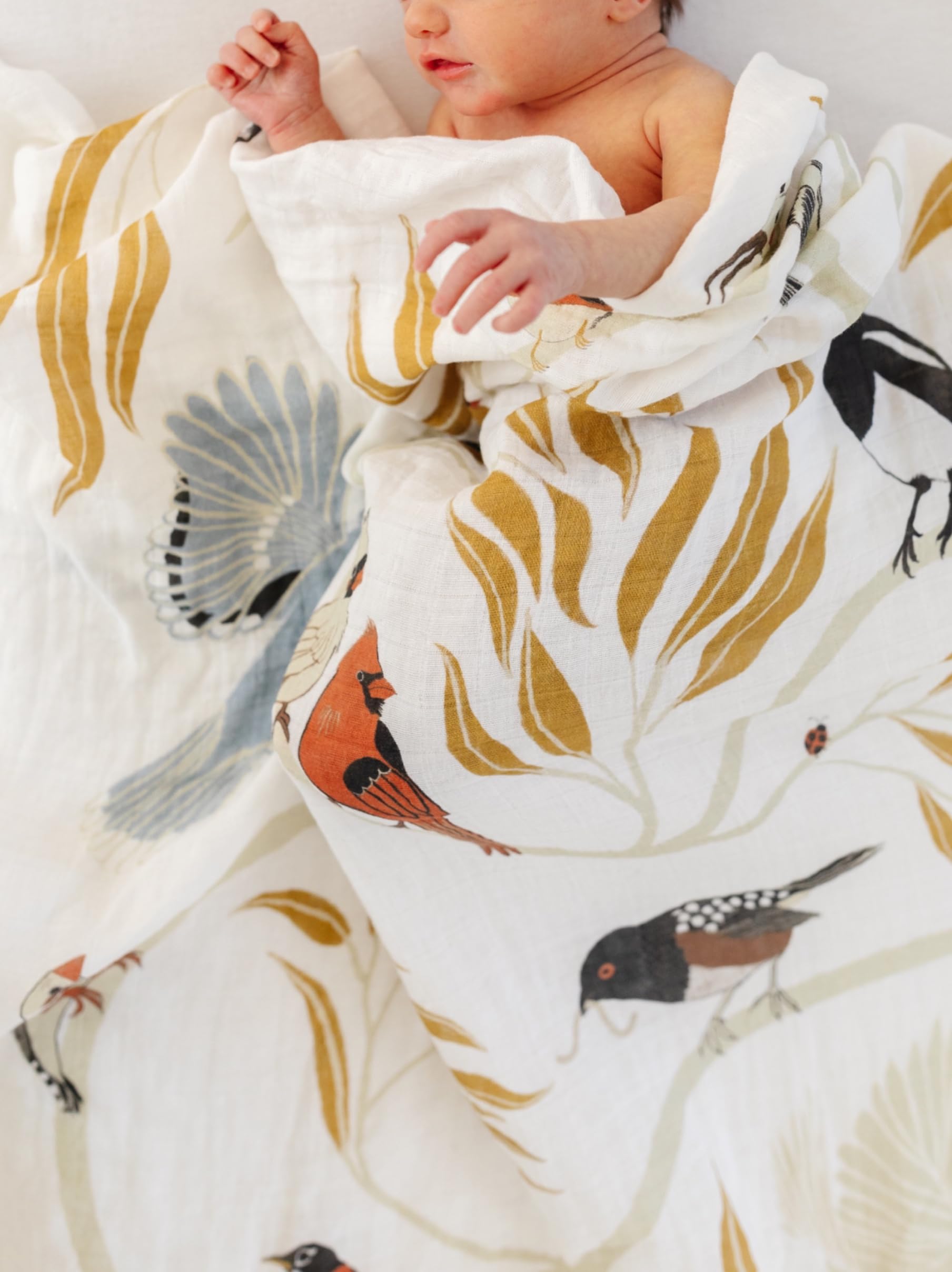 CLEMENTINE KIDS Muslin Infant Swaddles (for The Birds)