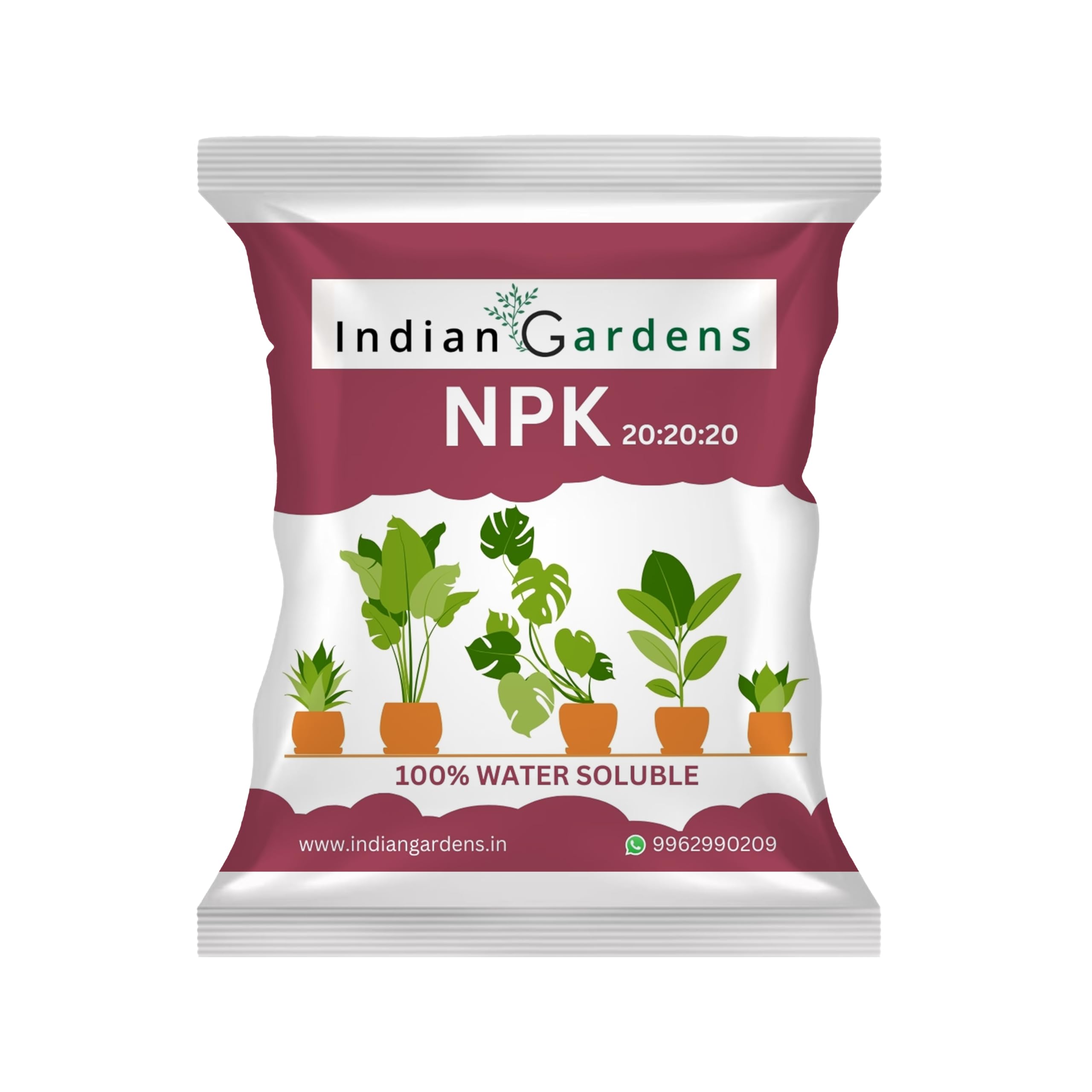 Indian Gardens - NPK 20:20:20 Fertilizer for all Garden Plants | Water Soluable | Plant Growth Booster | Plant Food - 2 kg (B0CCRKQR79) Amazon Price History, Amazon Price Tracker