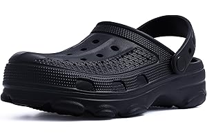 Women's & Men's Rubber Clogs with Arch Support, Unisex Comfort Slip-On Sandals