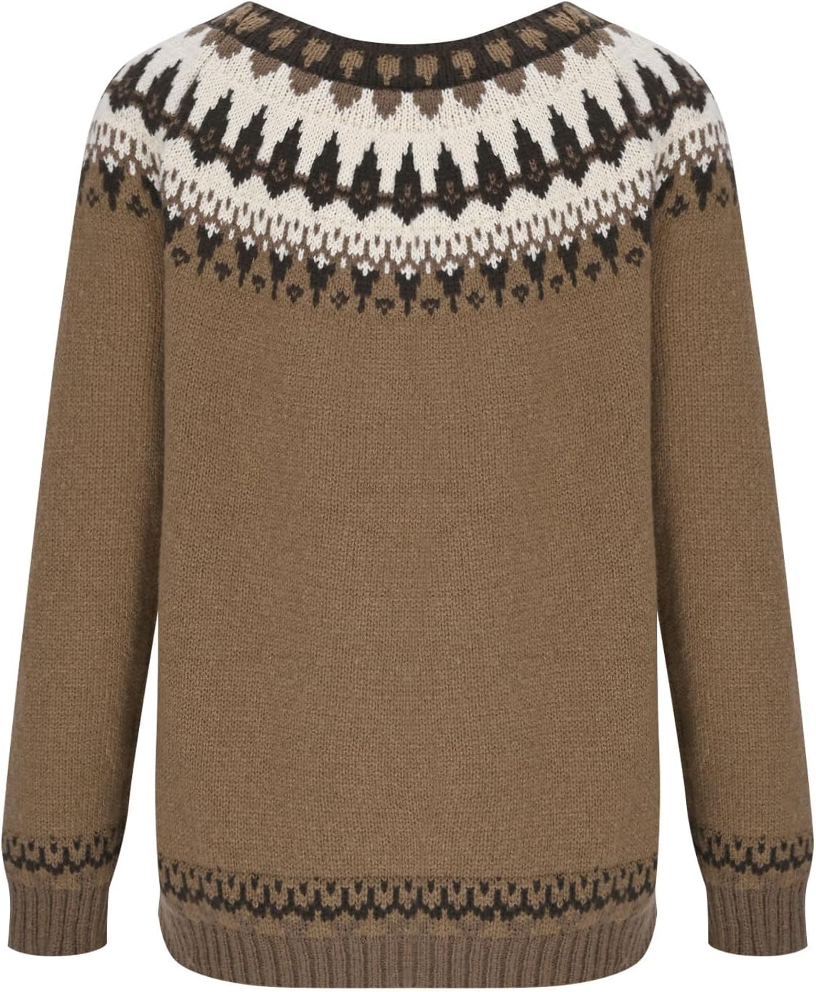 Women's Fair Isle Cardigan Sweater Vintage Button Knitted Jacket Long Sleeve Plus Size Coat Colorful Boho Cardigans