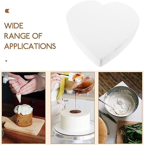 Miniatura 7 de Luxshiny Pastel de espuma para pastel de espuma de 8 pulgadas, modelos falsos en forma de corazón, 2 piezas de embrión de poliestireno, adorno para