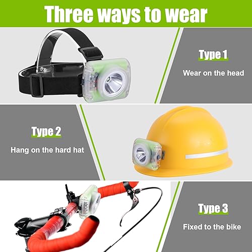 Miniatura 3 de WEILAI Modo Lamp-40A Recargable Casco Duro Miner Luz Multiusos IP68 Impermeable Minería Luz para Minería Equitación Actividades al Aire Libre