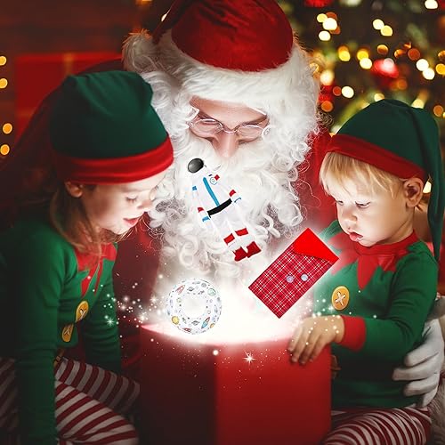 Miniatura 28 de Kacctyen 12 piezas de accesorios de Navidad incluyen muñeca de Navidad, saco de dormir, suéter, delantal, sombrero de chef, bufanda, orejeras