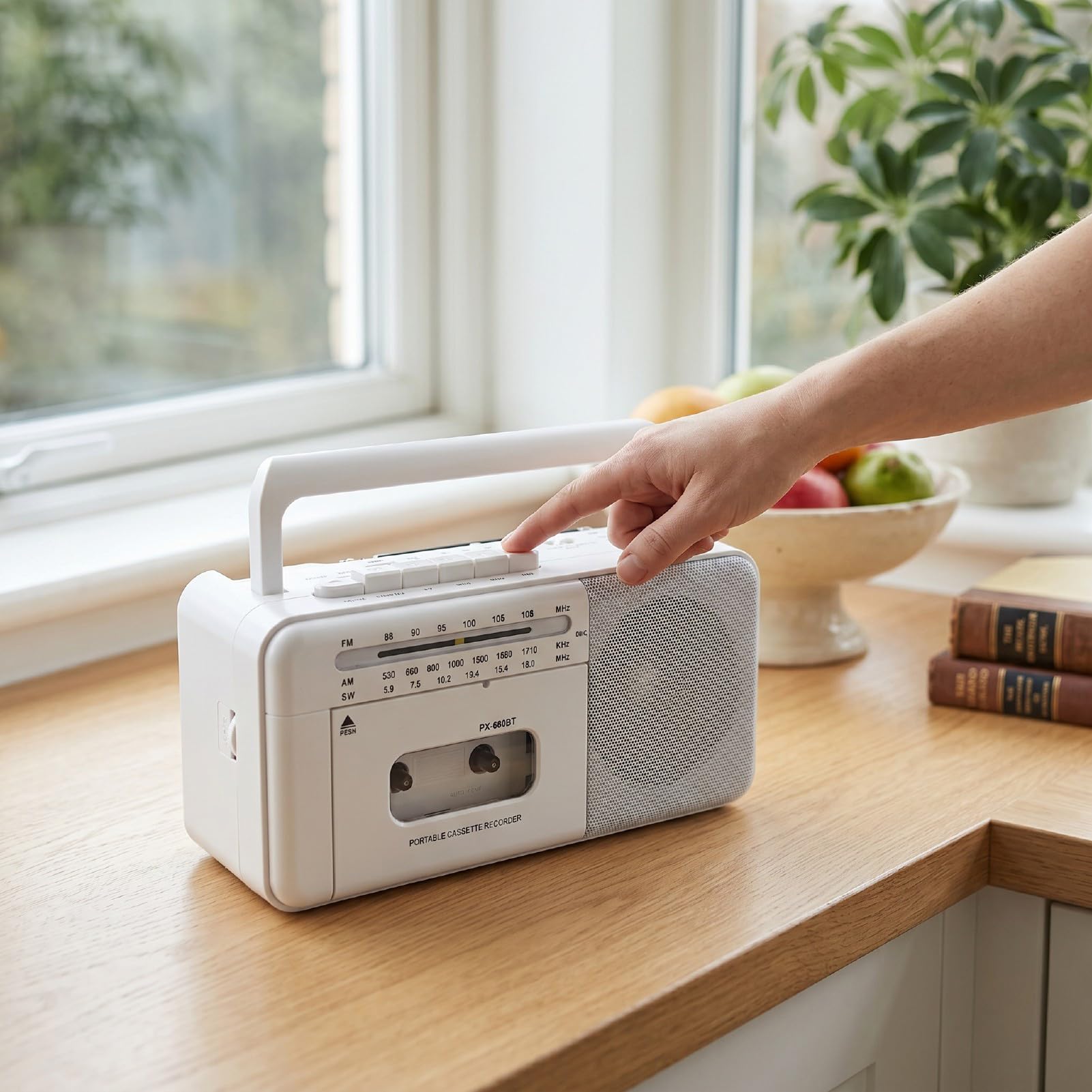 Przenośny Odtwarzacz Kasetowy, Radioodtwarzacz Kasetowy Retro AM FM SW z funkcją Nagrywania i Głośnikiem 6 W, do Użytku W Domu W Podróży z Gniazdem Słuchawkowym