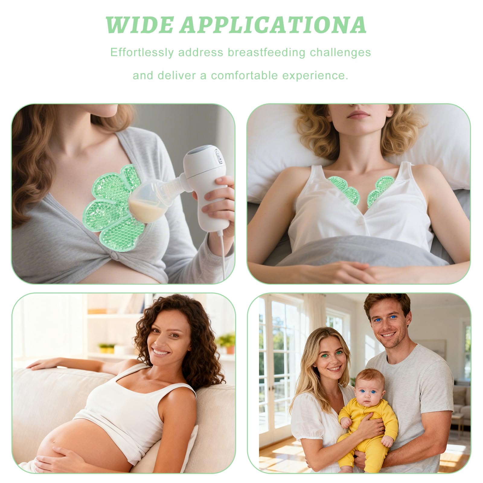 Coussinet Gel Allaitement 3 En 1 Rafraîchissant Postpartum Mamelons Soulagement Douleurs
