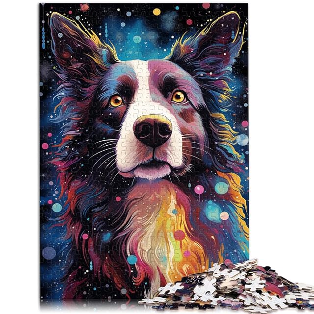 Puzzle Border Collie de 1000 piezas, 38 x 52 cm, puzzle de cartón