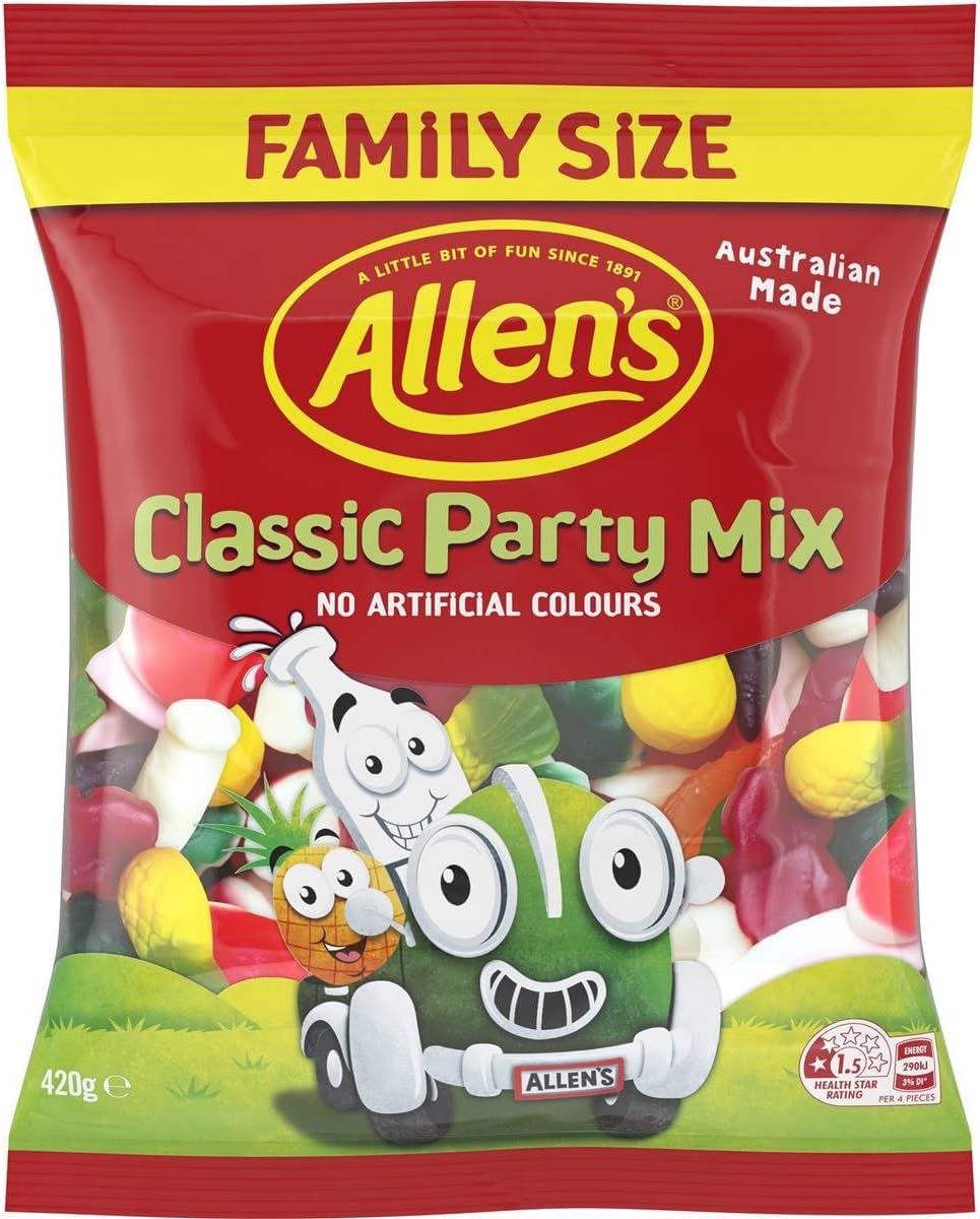 Allens Classic Party Mix Lollies 420 g Pantry Food