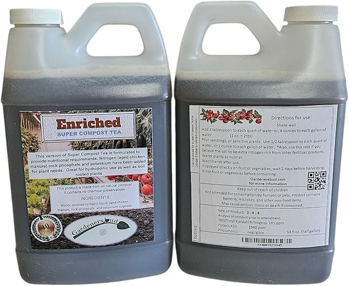 Enriched Super Compost Tea (Gallon 128 oz) Fertilizante Orgánico Líquido miniatura 2