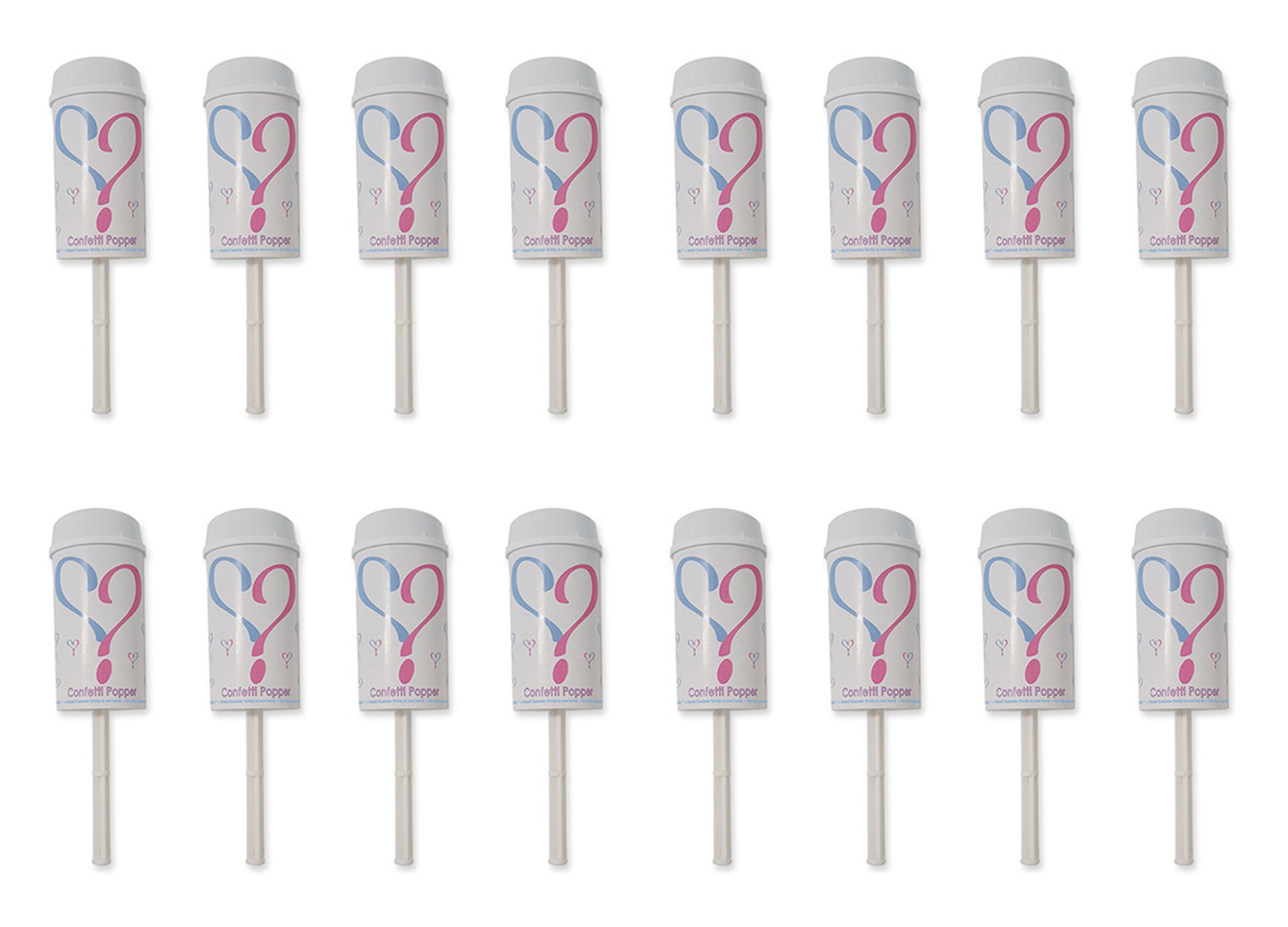 Beistle 53365-B Gender Reveal Confetti Push Ups, 16 Piece, Blue, 6.75",