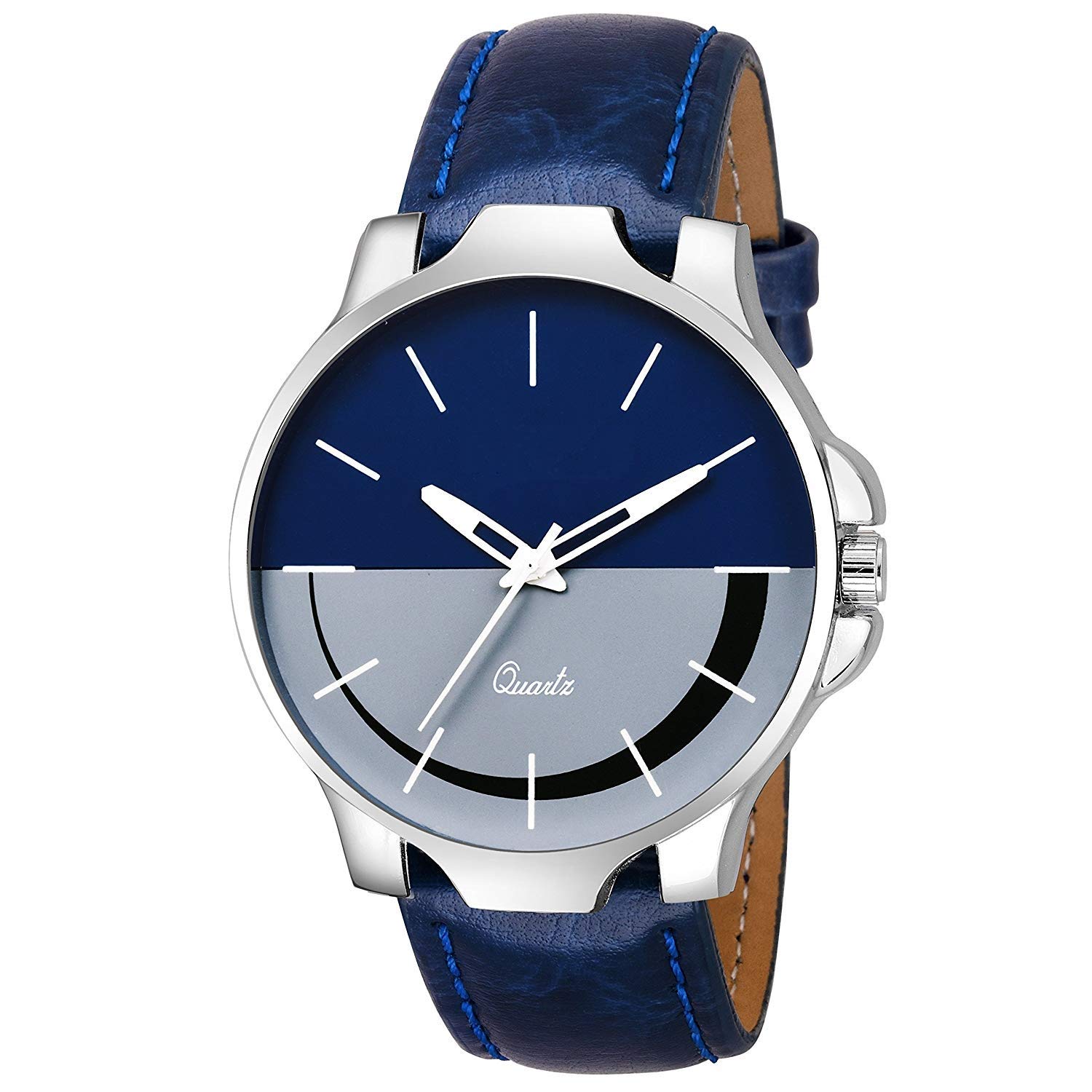 HORCHIS Casual Analog Blue & Grey Dial Mens Leather Watch-HORC_ENT_11291 (B08BG412M6) Amazon Price History, Amazon Price Tracker