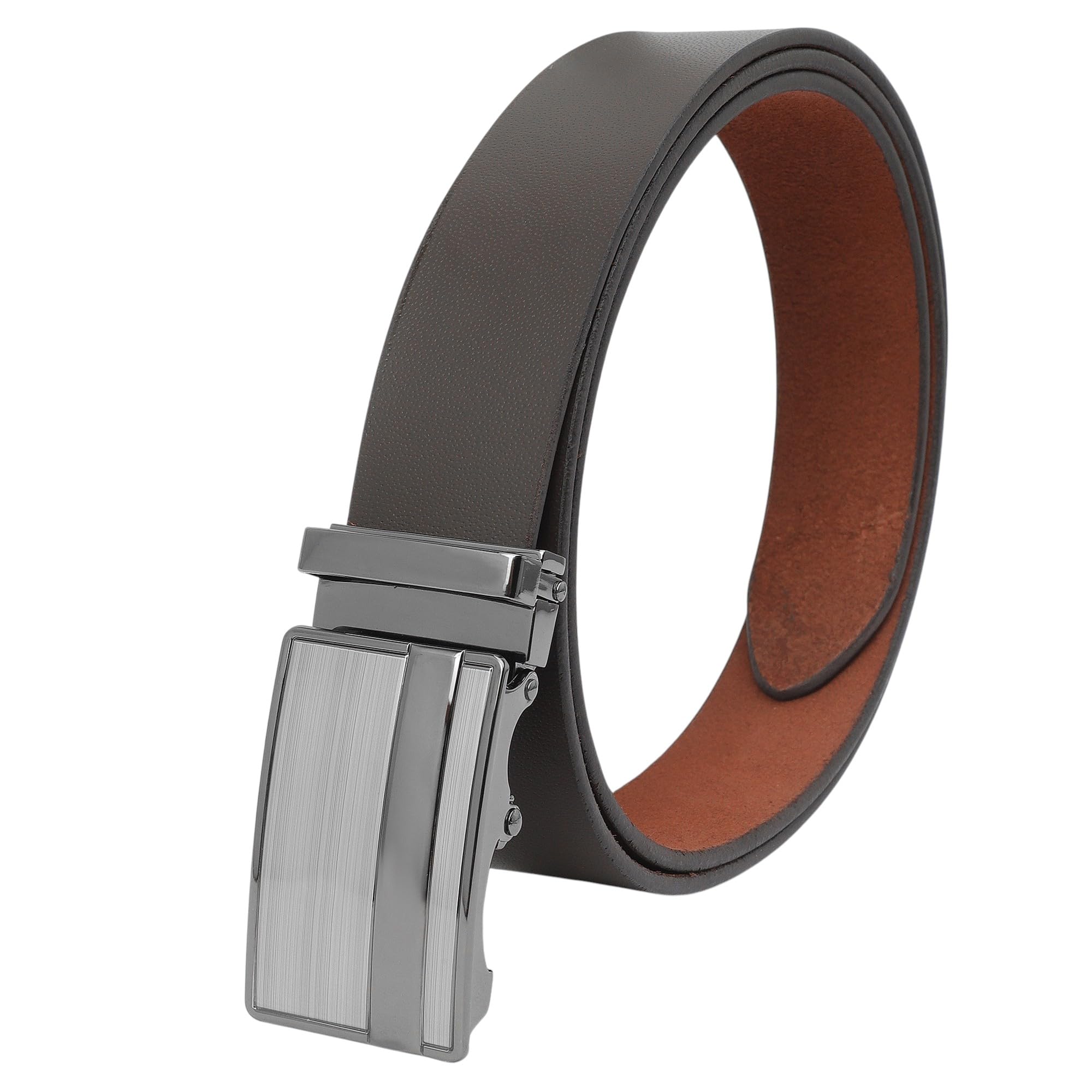 sunshopping Men's Genuine Leather Auto Lock Belt - Perfect for Formal and Casual Wear-picture-27
