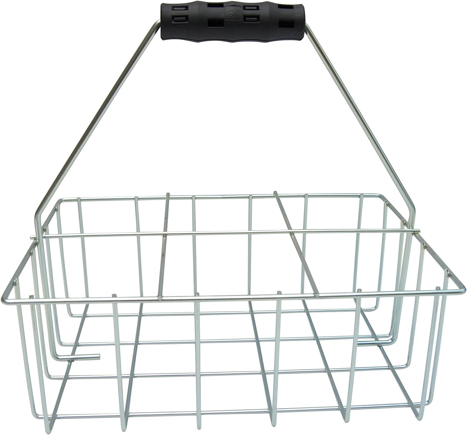 The Dairy Shoppe Wire Bottle Carrier for Libbey, StanPac, 32 oz bottles (32 oz Square Milk Bottles, 6 Cell Carrier)