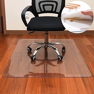 Office Chair Mat For Hardwood Floor Heavy Duty Desk Chair Mat For Carpeted Floors Anti-Slip Computer Chair Mat Gaming Clear Chair Mat For Tile Floor Easy Glide Floor-Protector (Color : Clear, Size :