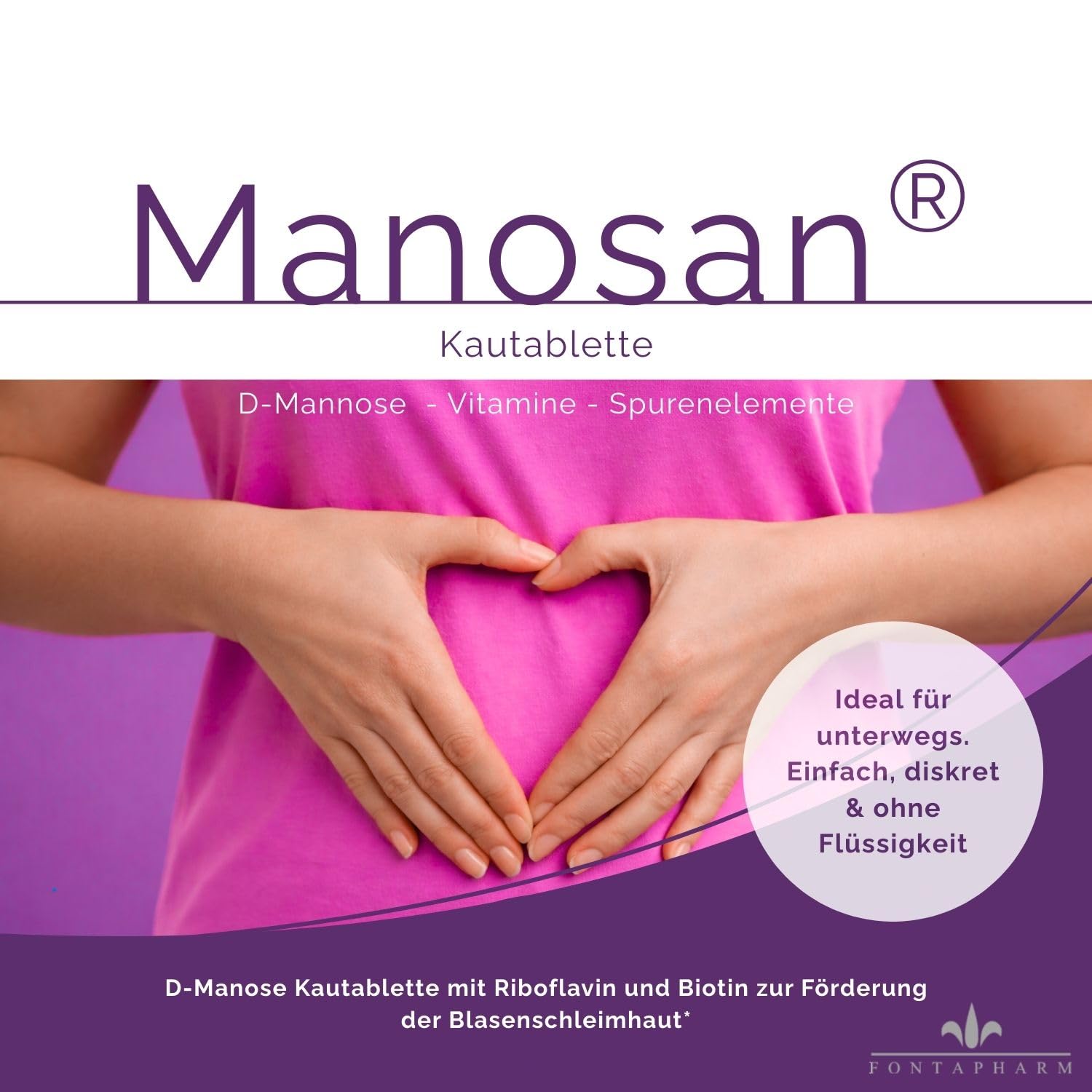 D-Mannose Kautabletten 2000mg – Einnahme ohne Wasser – Mit Biotin & Riboflavin zur Förderung der Blasenschleimhaut* sowie Vitamin C, Zink & Selen – Lactosefrei & Glutenfrei – 2 x täglich