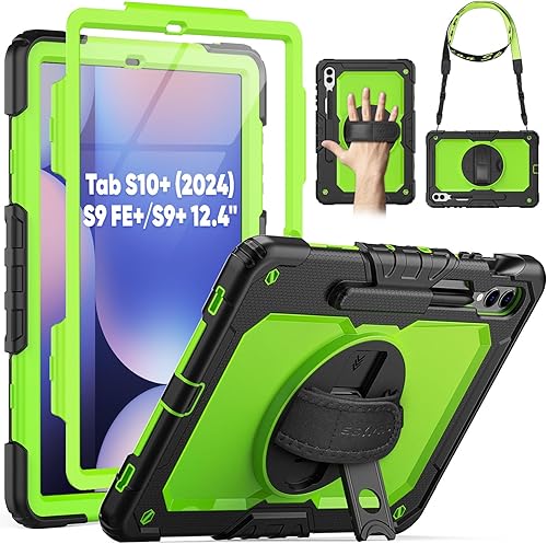 Miniatura 49 de SEYMAC Funda para Samsung Galaxy Tab S10 Lite/S10 FE/ S9 FE/ S9 5G (10.9''/11''), resistente a prueba de golpes con protector de pantalla, soporte