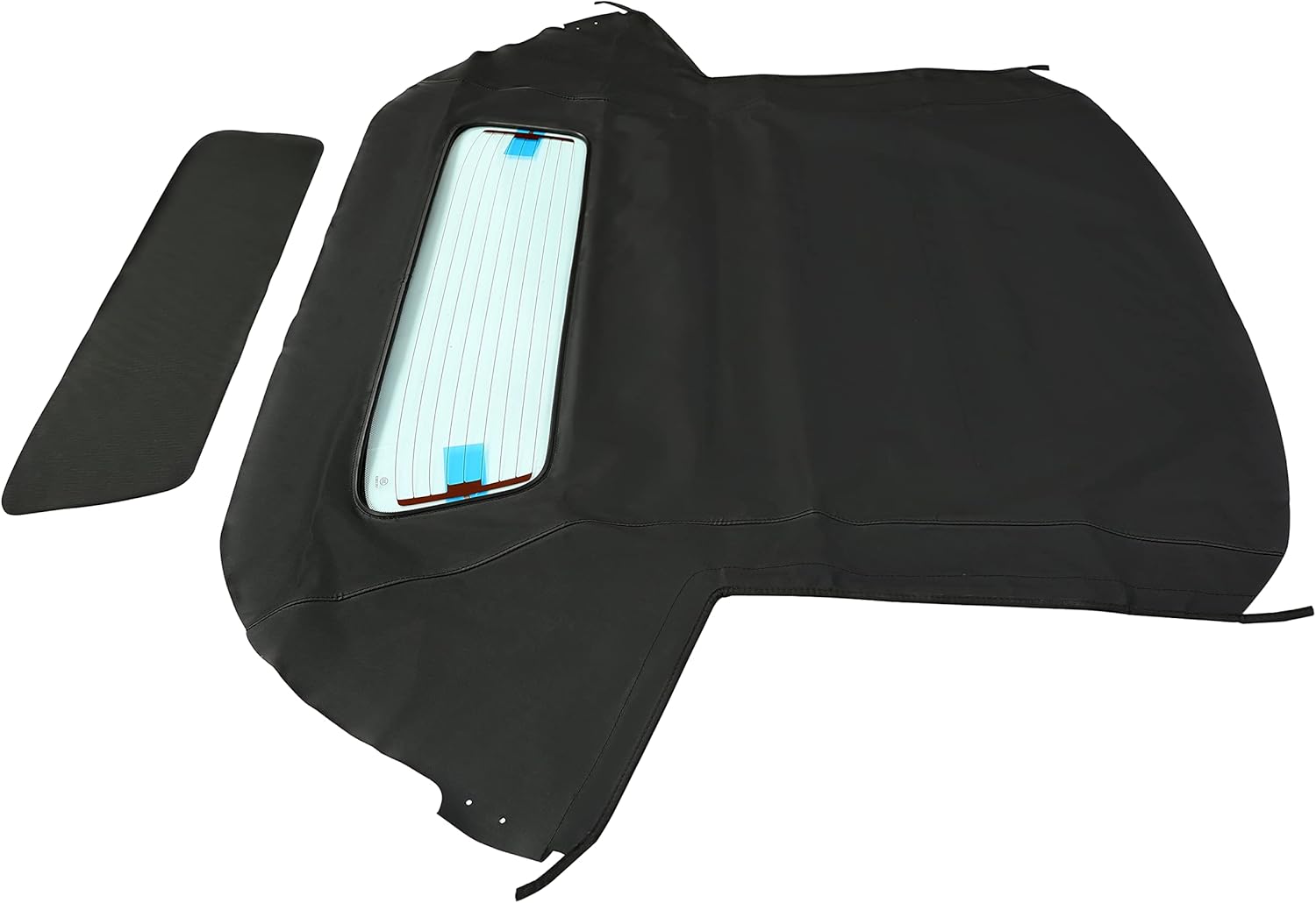 Kojem Convertible Soft Top Compatible with 1998-2004 Chevy Chevrolet Corvette C5 Black Sailcloth Vinyl Top & Clear Heated Glass Window