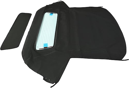 Miniatura 8 de Kojem Parte superior suave convertible compatible con Chevy Chevrolet Corvette C5 1998-2004 Parte superior de vinilo negro y ventana de vidrio