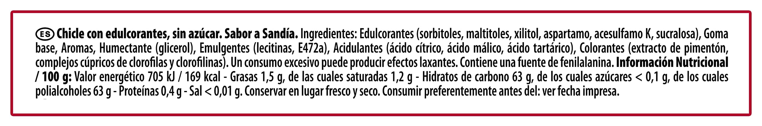 Trident Chicles Láminas Sabor Sandía Senses 69g