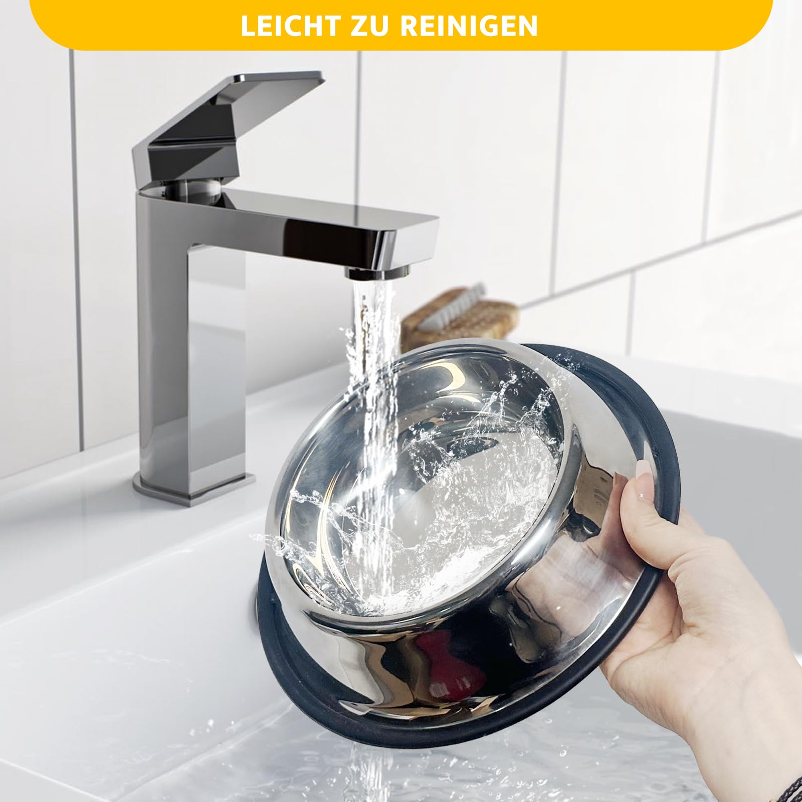 Edelstahl Hundenapf & Futternapf - Rutschfeste, Stapelbare Schüssel Für Hunde & Katzen