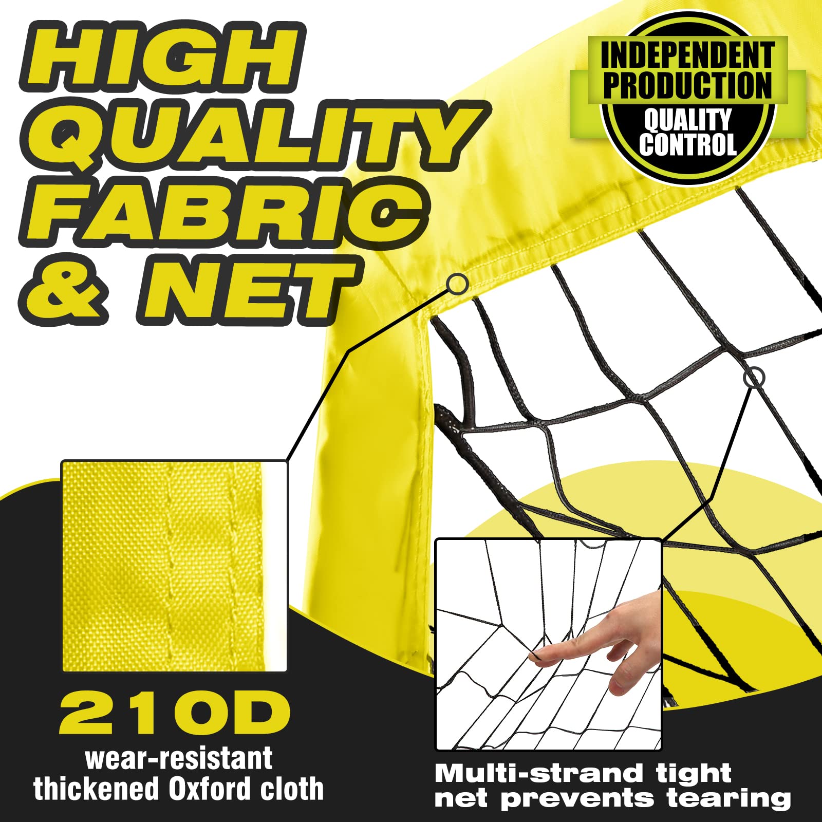 Kunup Kids Soccer Goal for Backyard Portable Soccer Net for Backyard Folding Soccer Goals Practice Nets with Carrying Bag for Outdoor Indoor, Full Size 5' x 3'