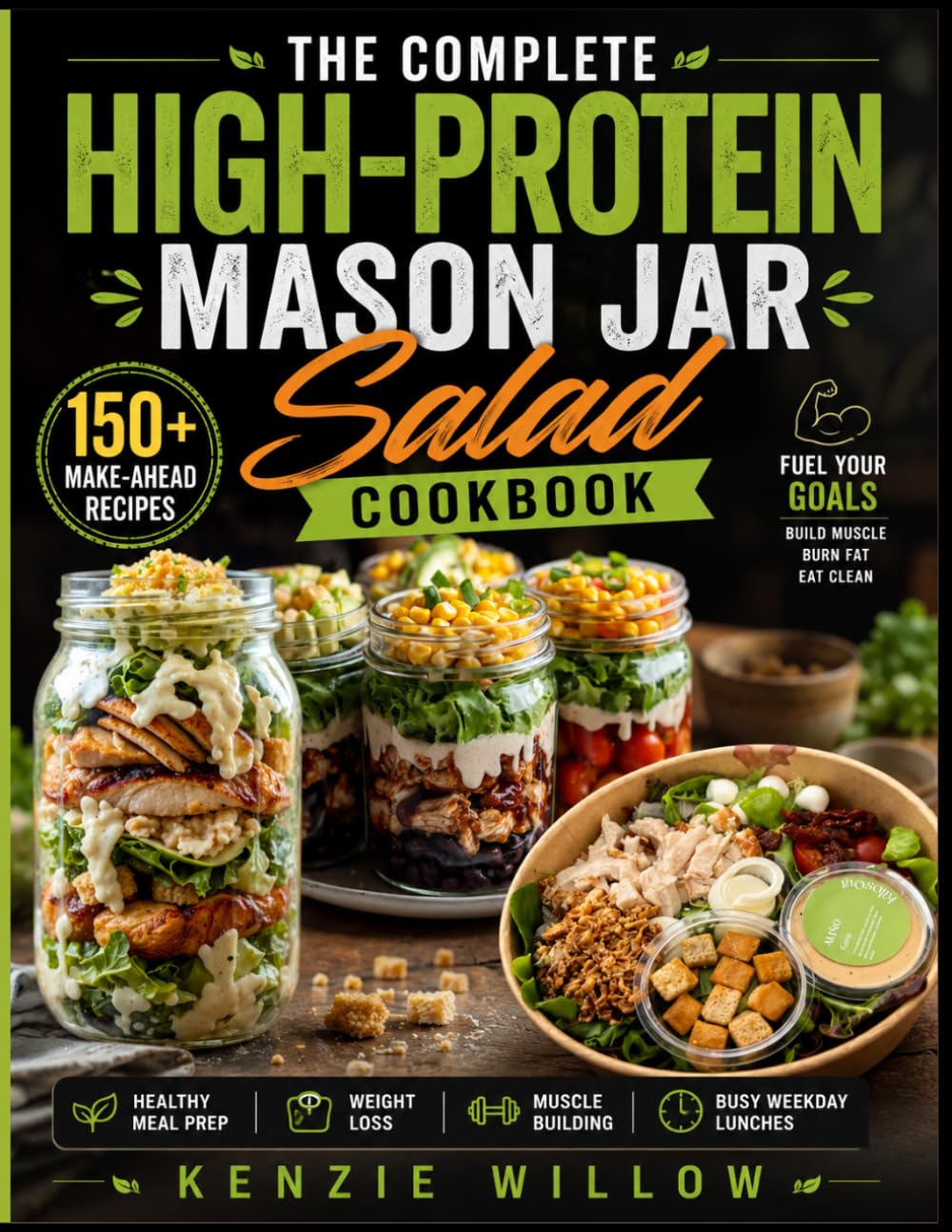 THE COMPLETE HIGH-PROTEIN MASON JAR SALAD COOKBOOK: 150+ Make-Ahead Recipes for Healthy Meal Prep, Weight Loss, Muscle Building, and Busy Weekday Lunches