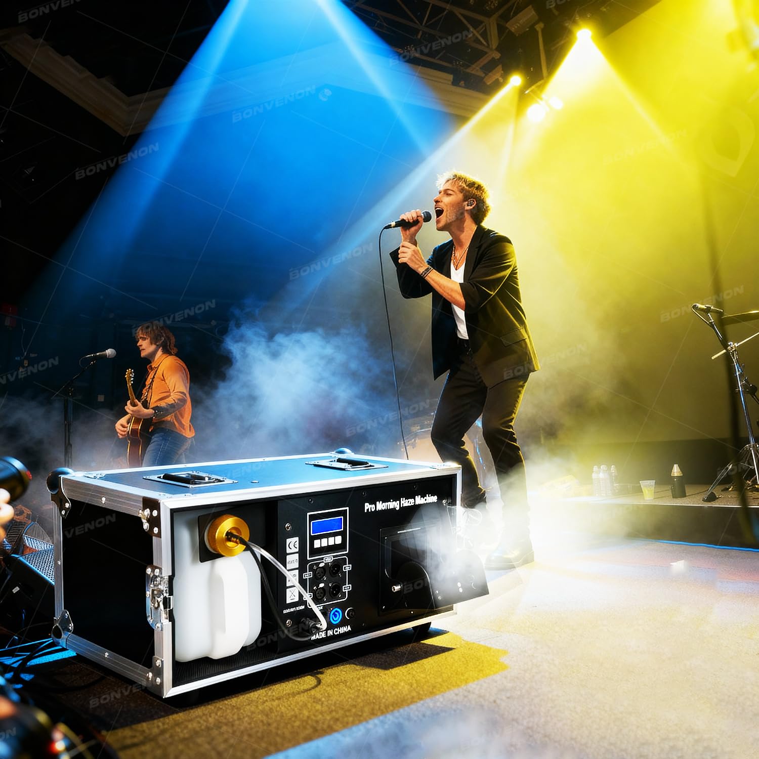 Fog Machine, 1200 W Fogger programmierbar mit DMX und Fernbedienung, 5 l Tankinhalt, und Nebelmaschine ist geräuschärmer für DJ Disco Party Hochzeit Halloween Weihnachten