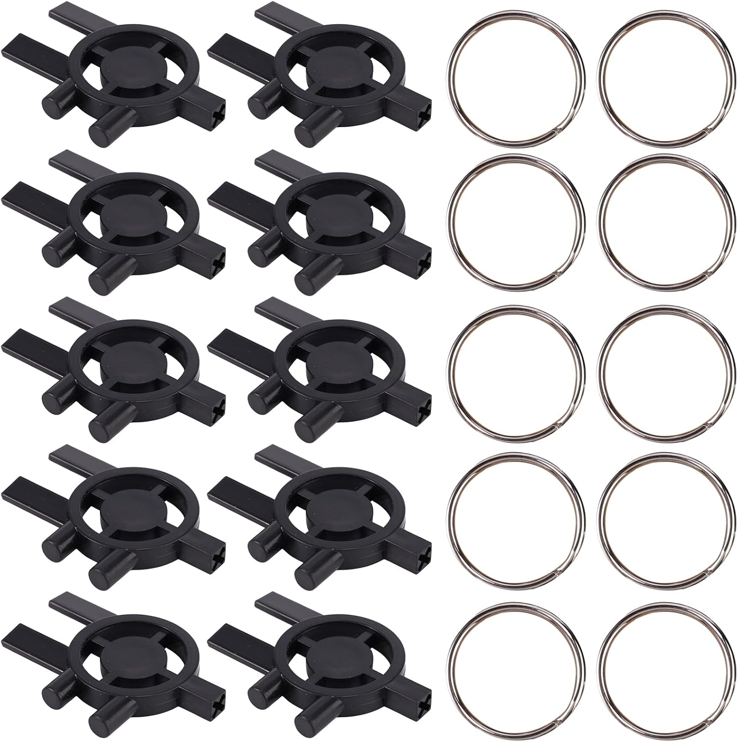 BOXOB 10pcs Dispenser Key Replacement for Cintas Sanis, 3-in-1 Toilet Paper Towel Holder Key Soap Dispensing for Home Office School Maintenance Commercial Business