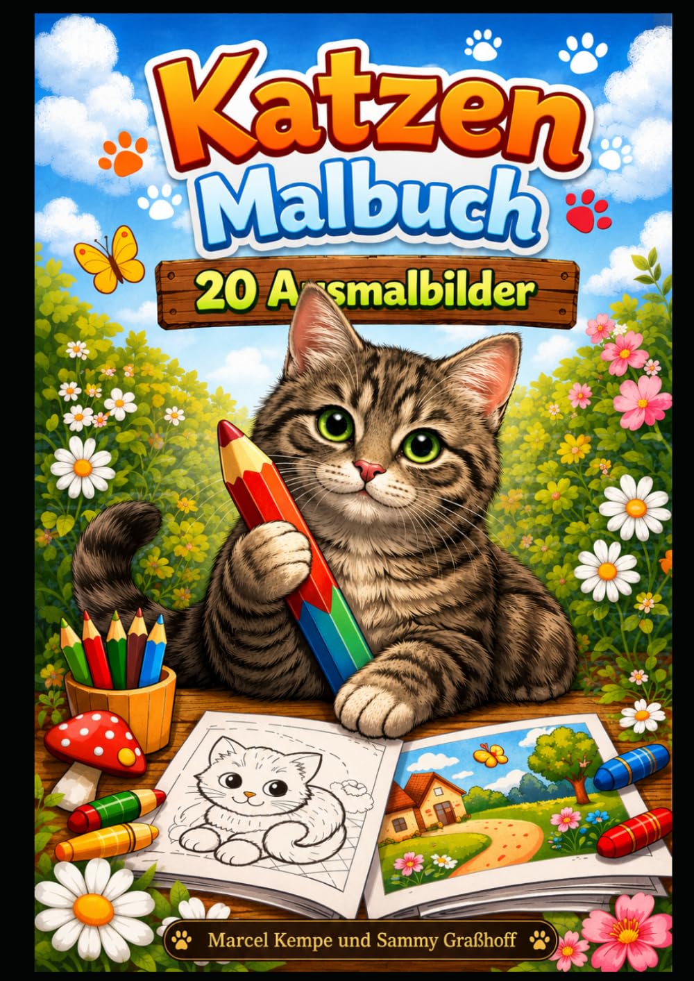 20 Süße Katzen Ausmalbilder