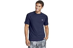 Speedo Men's Essential UPF/SPF Protection Short Sleeve Swim Shirt