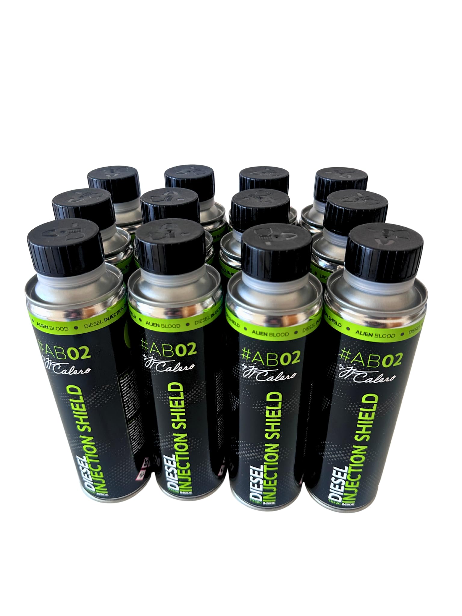 Alien Blood - Pack de 12 x 250 ml - Limpiador y Protector de Inyectores Diesel + Aditivo para Combustible Premium + Alto Rendimiento