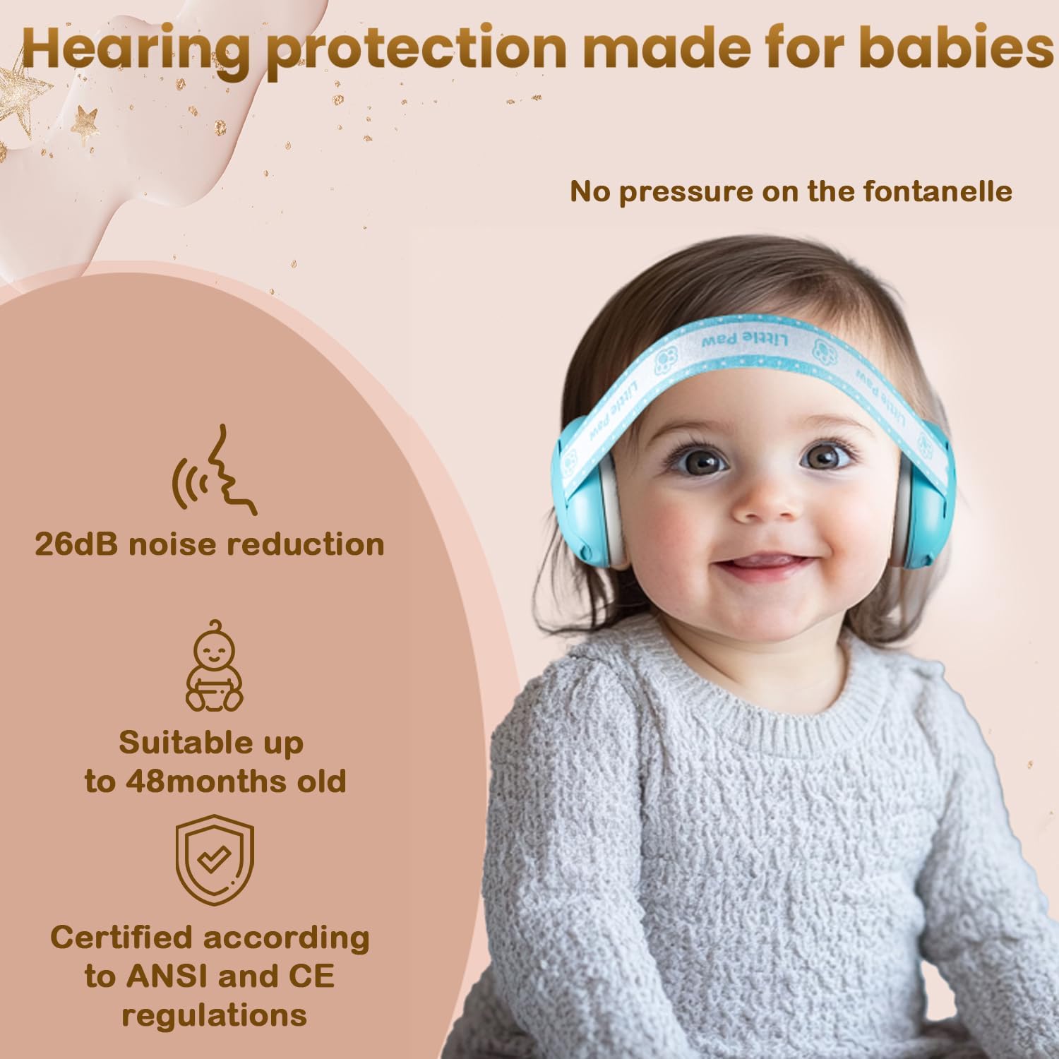 Dekukar 2-in-1 Baby Ear Defender for Babies Toddlers up to 36 Months, CE & UKCA Certified - Image 3