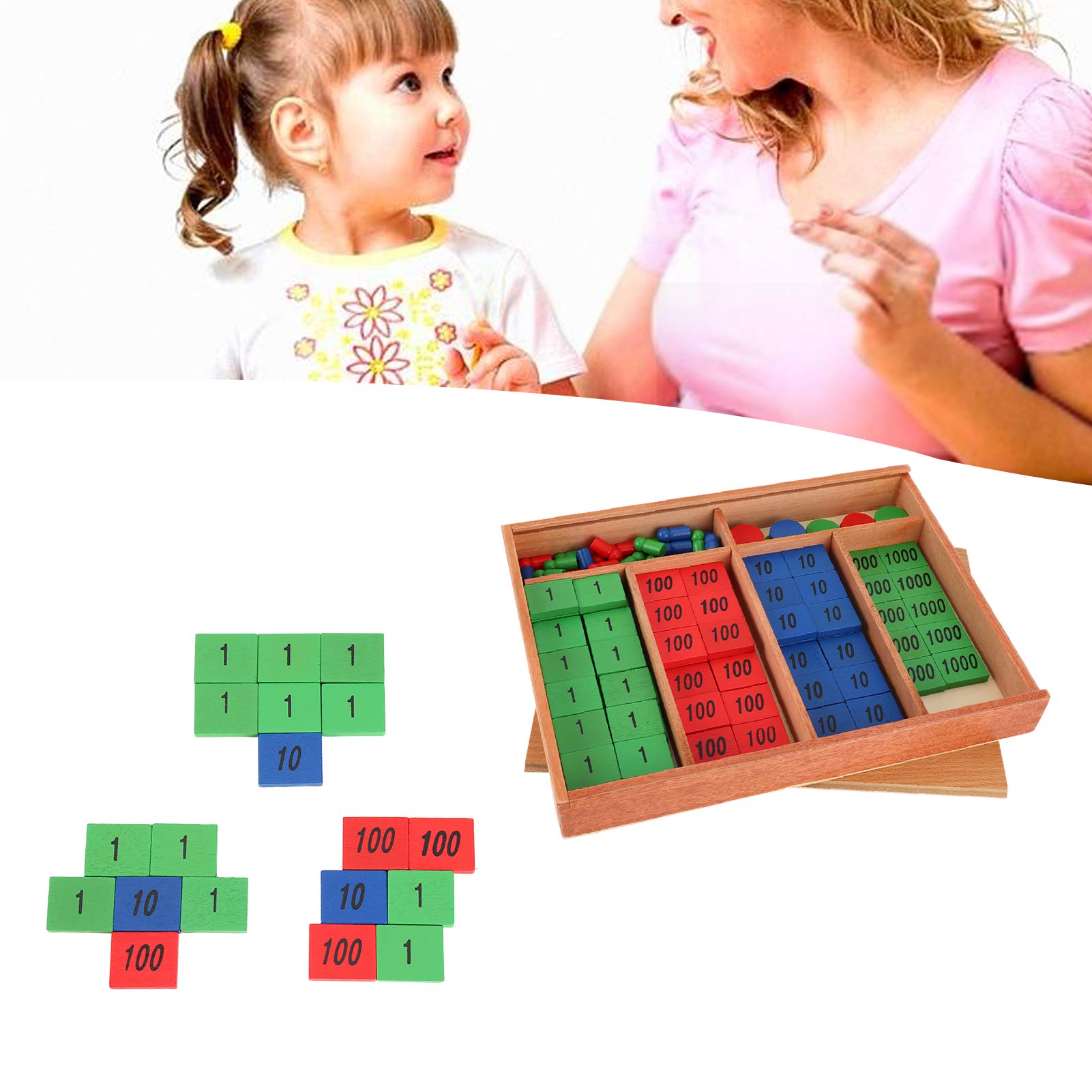 Juego de Sellos de bebé de, versión Profesional de Juguetes matemáticos, Desarrollo temprano de Madera de Madera Matemáticas Matemáticas Ayudas para el Aprendizaje