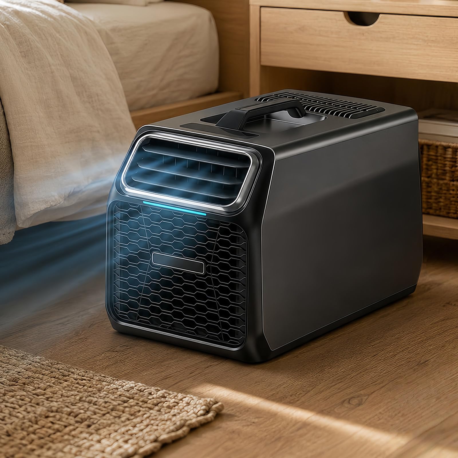 BANGBANGJI 4000BTU Portable Air Conditioner, Fast Cooling Quiet Small AC Unit, with Compressor, Self Evaporation, Timer & Sleep Mode, for Tent, RV, Pets, Indoor & Outdoor Use