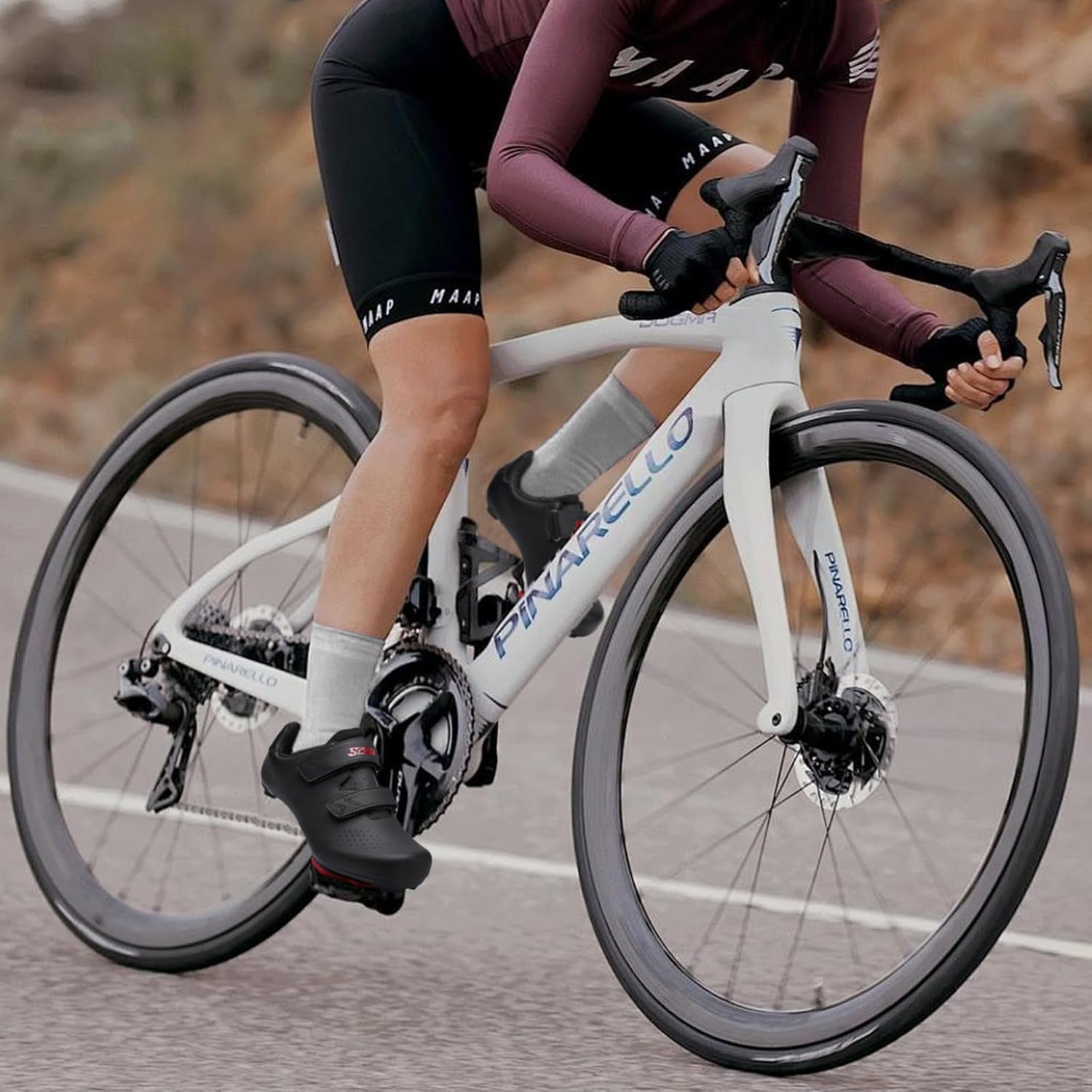 Women & Men Cycling Shoes Compatible with Peloton Bike Indoor Road Riding Biking Bike Shoes with Delta Cleats Included