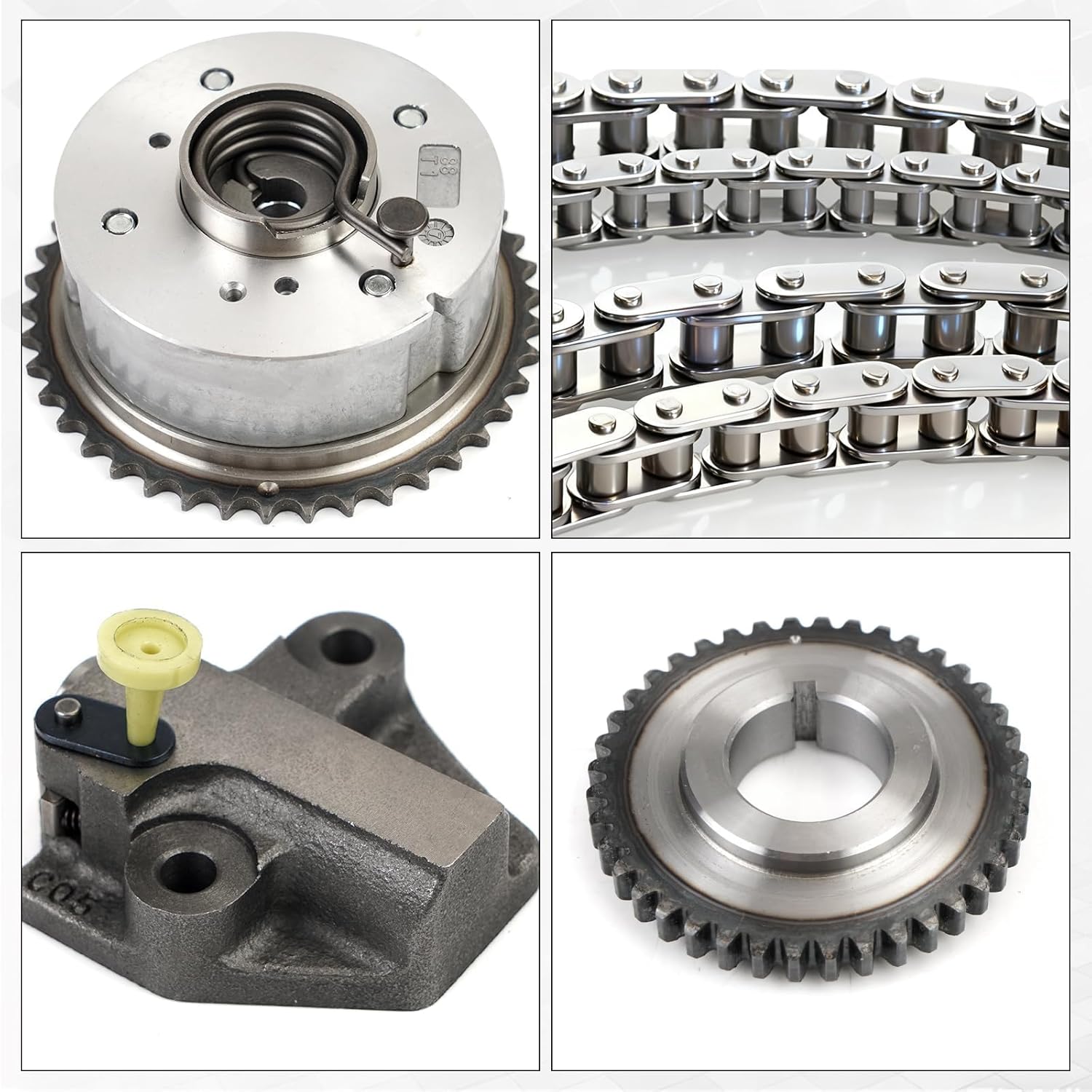 Engine Timing Chain Kit with VVT Gear Compatible with Kia Optima Sorento Sportage 2.0L 2.4L 2011-2015 Compatible with Hyundai Sonata Santa fe Tucson 2.0L 2.4L 2012-2016 replace 24350-2G750 2