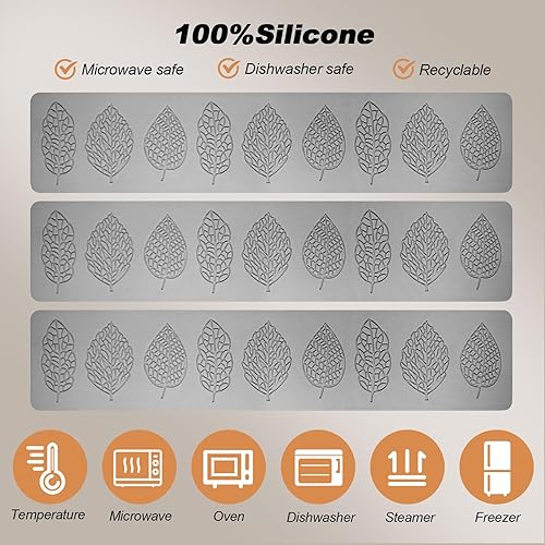 Miniatura 3 de 3 moldes de silicona para hornear, moldes de hojas 3D de silicona, molde de fondant de hoja de arce, moldes de silicona de encaje de hojas, molde de