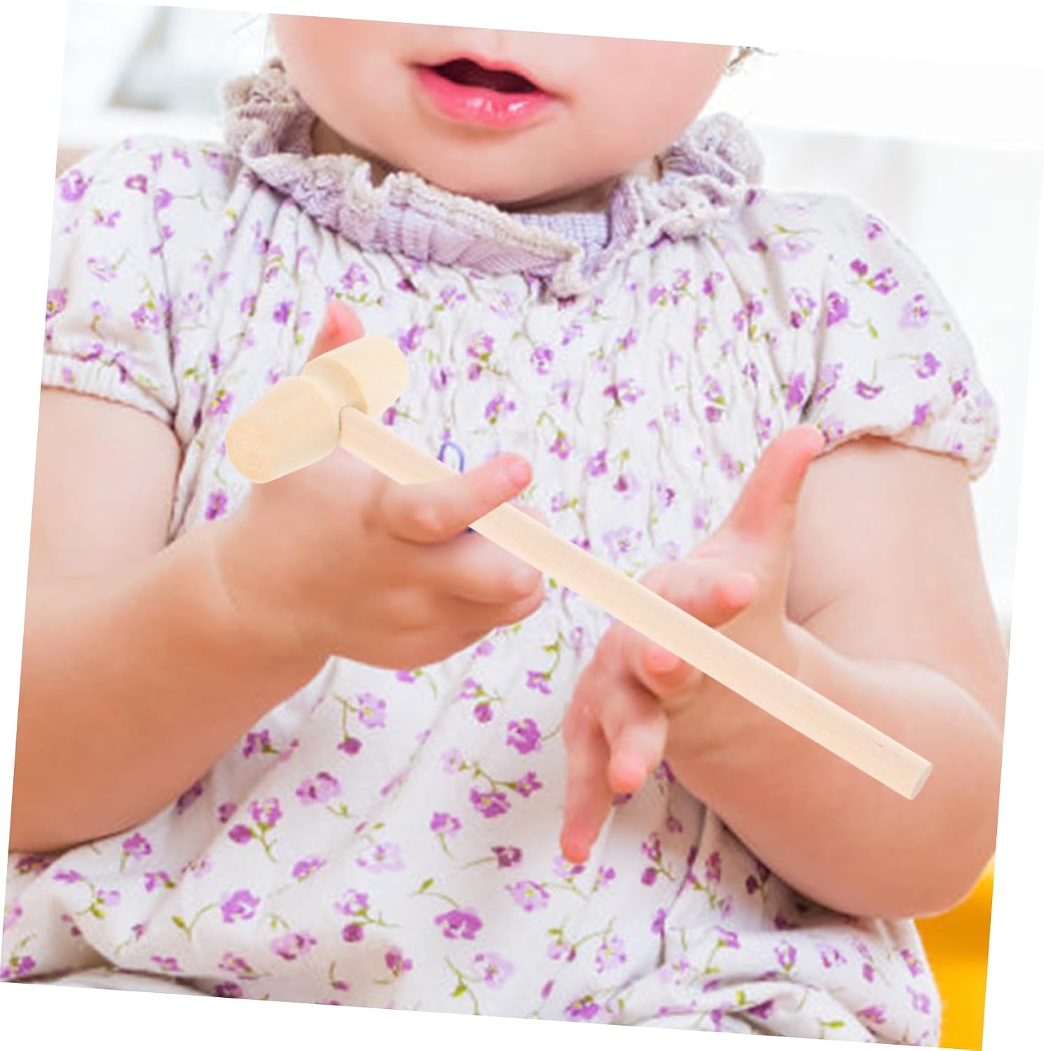10pcs Mini Wooden Hammer Educational Beat for Boys Small Mallets Hand Eye Coordination and Grasping Skills Creative Pounding Play