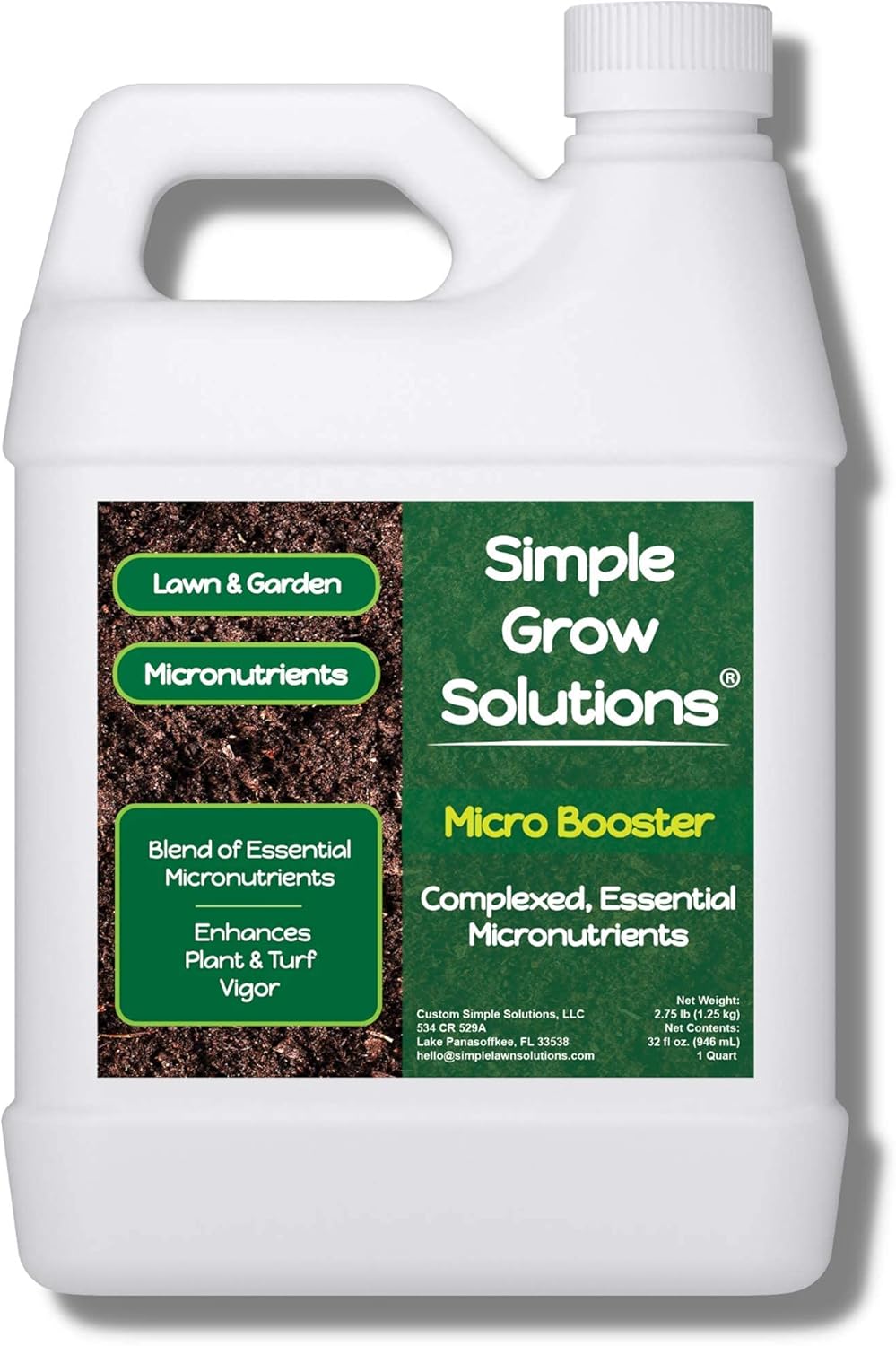 Micronutrient Booster Fertilizer (32 Ounce) and Accelerate Non-Ionic Liquid Surfactant (32 Ounce) - Simple Grow Solutions - Lawn, Garden and Indoor Plants